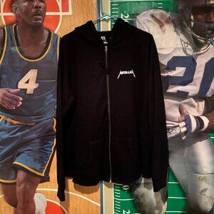 Metallica Hoodie 2XL Black Zip Up Rock Band Sweatshirt Men’s XXL